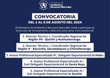 El MARN convoca a participar en proceso de reclutamiento y selección de personal