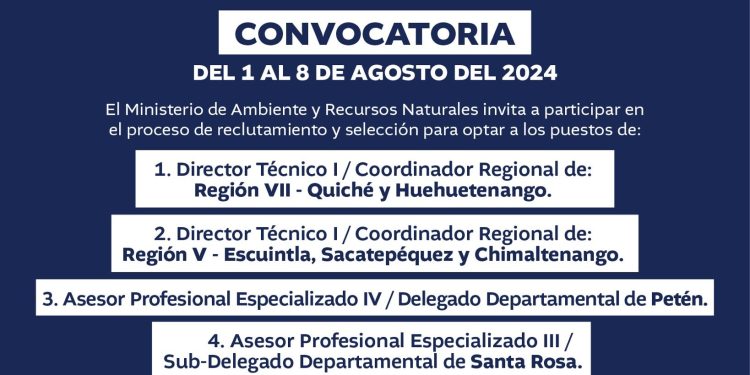 El MARN convoca a participar en proceso de reclutamiento y selección de personal