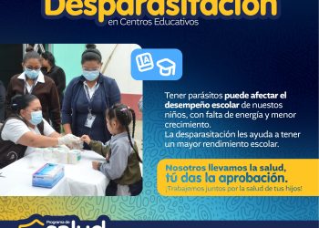 Jornada de desparasitación en centros educativos.- Foto: (MSPAS)