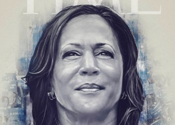 Esta es la imagen de la candidata demócrata a la presidencia de Estados Unidos, Kamala Harris, que saldrá en la portada de la revista Time.