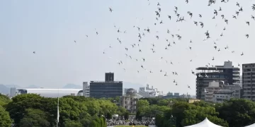 Hiroshima, Japón, conmemora 79 años del bombardeo atómico que dejó más de 100 mil muertos. / Foto: EFE.