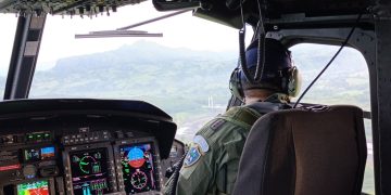 Siguen labores de búsqueda de helicóptero desaparecido en Escuintla. / Foto: DGAC