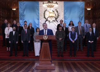 Presidente Arévalo en conferencia de prensa sobre la solicitud de antejuicio contra Consuelo Porras. / Foto: Noé Pérez.