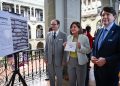 La vicepresideta Karin Herrera participó en la premiación del concurso Fotocyt. /Foto: Álvaro Interiano.