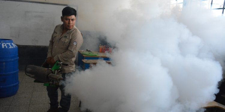 Fumigaciones contra el dengue continúan en todo el país. /Foto: MSPAS.