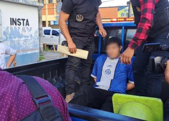 Pandillero salvatrucha vinculado con asesinato en zona 15. / Foto: PNC.