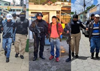 Presuntos integrantes de "Los Orozcos" capturados. / Foto: PNC.