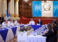 El presidente Arévalo comenzó agradeciendo a Briceño por su visita al territorio guatemalteco. / Foto: Gilber Garcia.