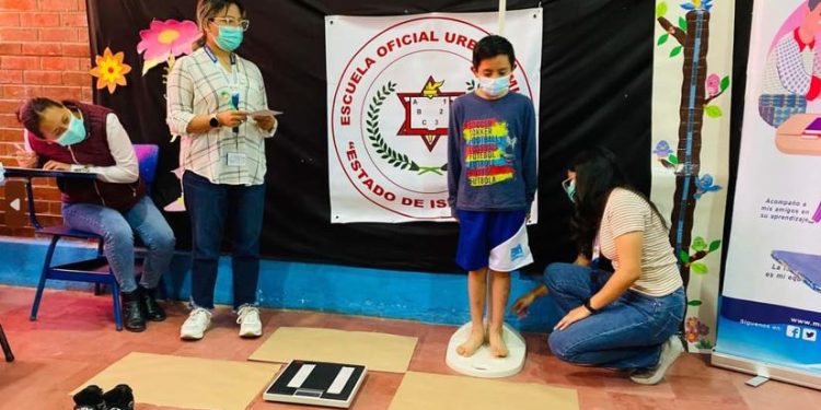 Levantamiento de datos sobre peso y talla en establecimientos de San Marcos