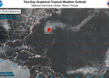Huracán Ernesto. / Foto: NOAA.