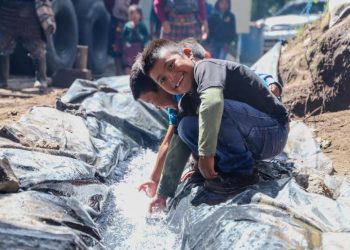 Inauguración de pozo mecánico en caserío Vista Hermosa, Los Encuentros, Sololá