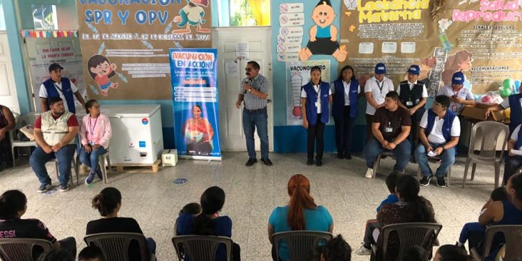 Avanza campaña de vacunación contra el sarampión y la poliomielitis en El Progreso