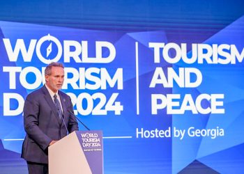 El director del Inguat, Harris Whitbeck, participó en el evento organizado por la Organización Mundial de Turismo en Georgia. /Foto: Inguat.