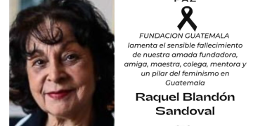 Raquel Blandón exprimera dama de Guatemala falleció este sábado