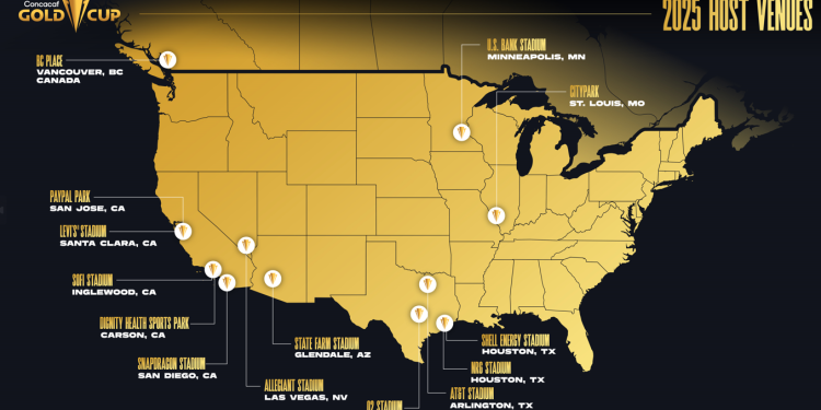 Concacaf revela las sedes oficiales de la Copa Oro 2025