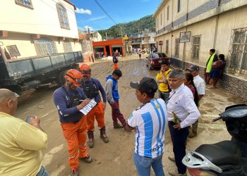 SE-Conred declara alerta roja por daños causados por las lluvias en el departamento de Huehuetenango. / Foto: Conred.