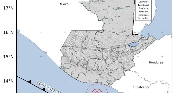 Epicentro en el océano Pacífico