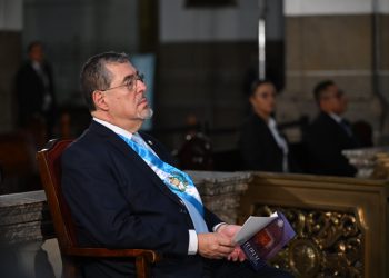 El presidente Arévalo durante el solemne tedeum en Catedral Metropolitana. /Foto: Byron de la Cruz.