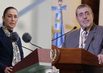 Presidente Bernardo Arévalo (derecha) asistirá a la toma de posesión de la presidenta de México, Claudia Sheinbaum (izquierda). / Foto: EFE (izquierda) SCSP (derecha).