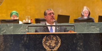 Presidente Arévalo durante el 79 periodo de sesiones de la Asamblea General de las Naciones Unidas. /Foto: Gobierno de Guatemala.