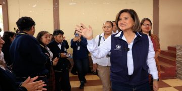 Autoridades compartieron con estudiantes en el taller sobre delitos de violencia sexual, explotación y trata de personas. /Foto: Gilber García.