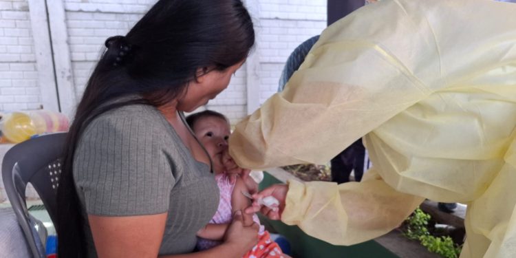 Vacunación en Acción en Barberena, Santa Rosa. /Foto: MSPAS.