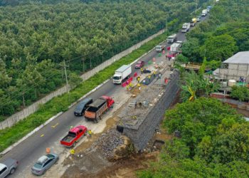 Reestablecen paso sobre el kilómetro 83.5 de la RN-14. /Foto: CIV.