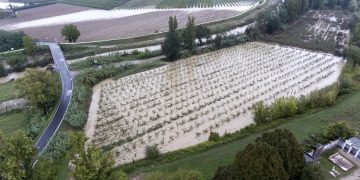 Zona inundada en Castel Bolognese, Rávena, Italia, por huracán Boris. / Foto: EFE.