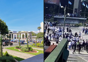 Antorchas y desfiles recorren la ciudad de Guatemala