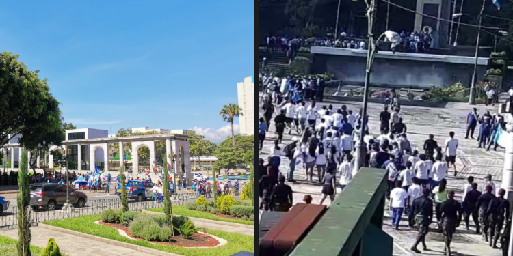 Antorchas y desfiles recorren la ciudad de Guatemala