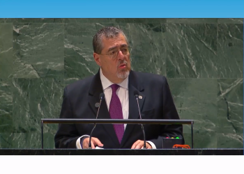 Presidente Bernardo Arévalo en Naciones Unidas. / Foto: Transmisión ONU.