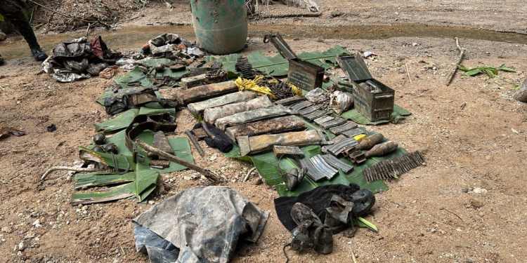 Los explosivos fueron detonados. / Foto: Ejército de Guatemala.