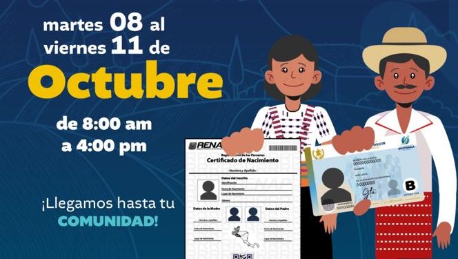 Primer día de la jornada móvil de servicios integrados en Palestina de los Altos, Quetzaltenango