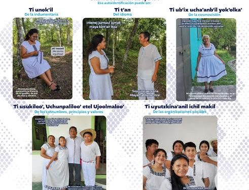 Los afiches son preparados para la autoidentificación de idiomas Garífuna e Itza´. / Foto: cortesía Codisra