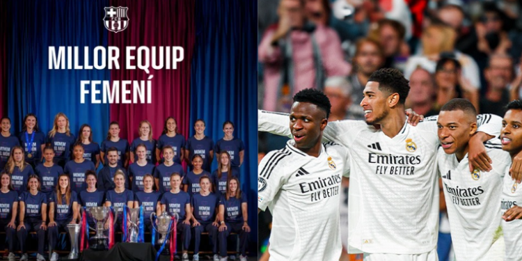El Barcelona y Real Madrid nombrados los mejores equipos femenino y masculino del año