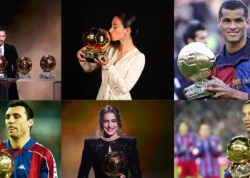 Ganadores del Balón de Oro con el Barcelona. // Foto: Ballon d'Or, ABC, Marca, Sporting News, Mundo Deportivo, El Mundo.