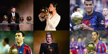 Ganadores del Balón de Oro con el Barcelona. // Foto: Ballon d'Or, ABC, Marca, Sporting News, Mundo Deportivo, El Mundo.