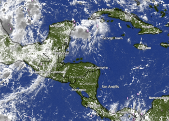 Insivumeh y Conred prevén lluvias durante el fin de semana, a consecuencia de un sistema de baja presión. / Foto: Conred.