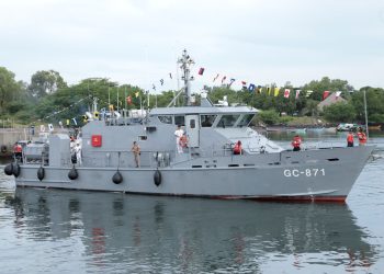 El buque GC-871 Hunahpú apoyará el combate al narcotráfico en las fronteras marítimas.