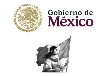 El nuevo emblema del gobierno de México muestra una mujer indígena con una bandera mexicana.