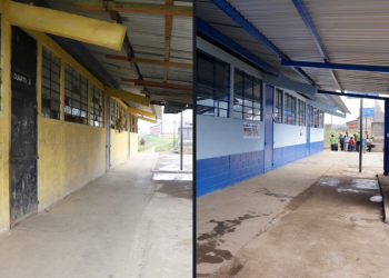 El antes y después en el remozamiento de establecimientos educativos públicos en esta administración. / Foto: Mineduc.