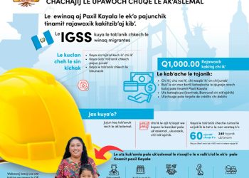 Información disponible en idioma k´iche´ sobre el programa de protección al migrante/ Foto: cortesía IGSS
