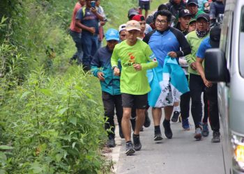Shin Fujiyama corre por la educación en el territorio guatemalteco. /Foto: PNC.