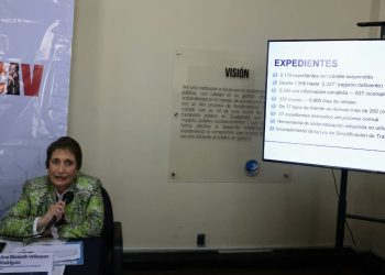 La titular de la Dirección General de Transportes, Ana Velásquez.