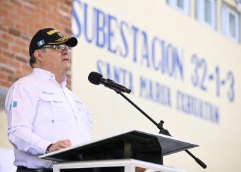 Ministro de Gobernación, Francisco Jiménez, anunció la inauguración de tres nuevas subestaciones policiales en Suchitepéquez, Huehuetenango y Mixco. / Foto: Álvaro Interiano.