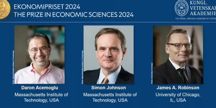 Daron Acemoglu, Simon Johnson y James Robinson fueron galardonados con el Premio Nobel de Economía por demostrar la importancia de las instituciones sociales en la prosperidad de un país.