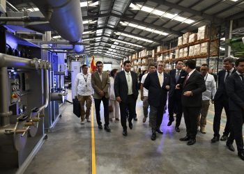 Grupo Nextil Elastic Fabrics, inauguró su planta de producción que mide 12 mil metros cuadrados y realizó una inversión inicial de 30 millones de euros e invertirá 10 millones más en la segunda fase de ampliación para 2025. / Foto: Byron de la Cruz.