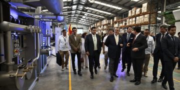 Grupo Nextil Elastic Fabrics, inauguró su planta de producción que mide 12 mil metros cuadrados y realizó una inversión inicial de 30 millones de euros e invertirá 10 millones más en la segunda fase de ampliación para 2025. / Foto: Byron de la Cruz.