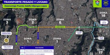 Rutas alternas por trabajos en el puente Adolfo Mijangos López