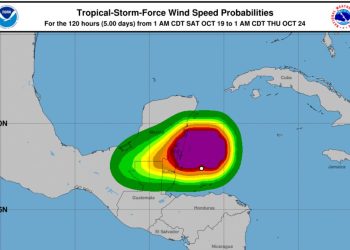Tormenta Tropical Nadine se fortalece y provocará lluvias en el departamento de Petén